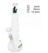Glasbong 24 cm  čirý cannabis