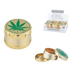 Drtička 50mm 3dílná gold cannabis