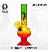 Glasbong 16 cm Rasta color