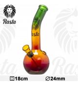 Glasbong 18 cm Rasta color