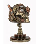 Steampunk Lebka 23cm na stojánku