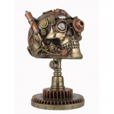 Steampunk Lebka 23cm na stojánku