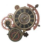 Steampunk Astroláb hodiny 52cm