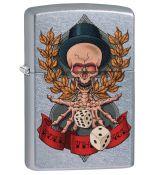 Zippo zapalovač Skeleton roll the dice