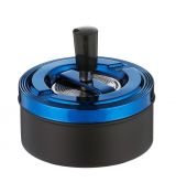 Popelník 11 cm rotační černý/modrý