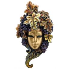 Benátská maska s vinnými hrozny 31 cm