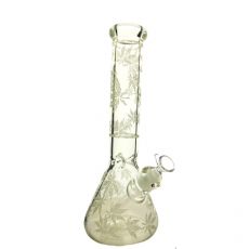 Glasbong 35 cm list glow