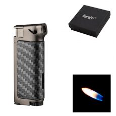 Dýmkový zapalovač EUROJET carbon piezo box