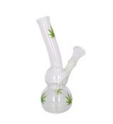 Glasbong 22 cm sklo listy